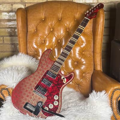 1963 Hofner 173 Vintage 3 Pickup Brokat Vinyl Made In Germany Electric Guitar W/ Original Hardshell Case! image 1