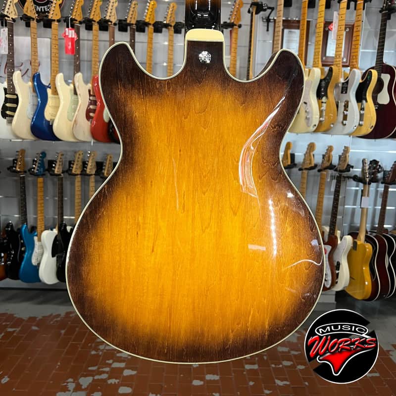 ibanez as73 tobacco Used Artcore Sunburst Hollow Body Electric Guitar while its sustain block ensures full Ibanez As73 Tbc Hollow Body