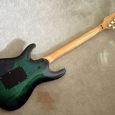 1993 Vintage Ibanez S540FM Royal Green Sunburst MIJ image 11