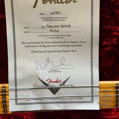 Fender Custom Shop '52 Heavy Relic Telecaster 2013 Graffiti Yellow image 3
