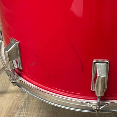 Pearl Export EX 16"x16" Floor Tom Drum with Legs - Late 1980's - Coral Red image 8
