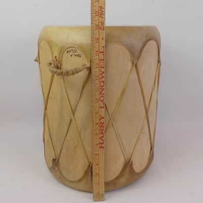 16x13"Hand Carved Log Drum Rawhide Medicine Shamanic Ritual Percussion Music+Med image 10