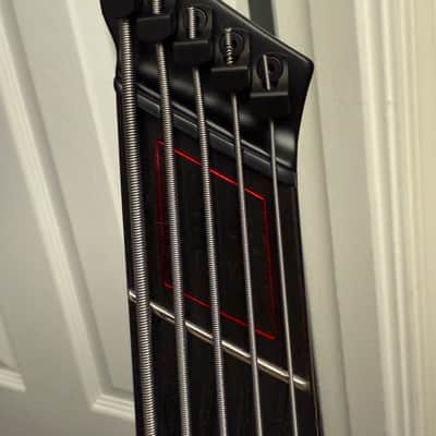 Alusonic The Doom 5 - Red/black flamed aluminum Headless Multiscale bass image 7