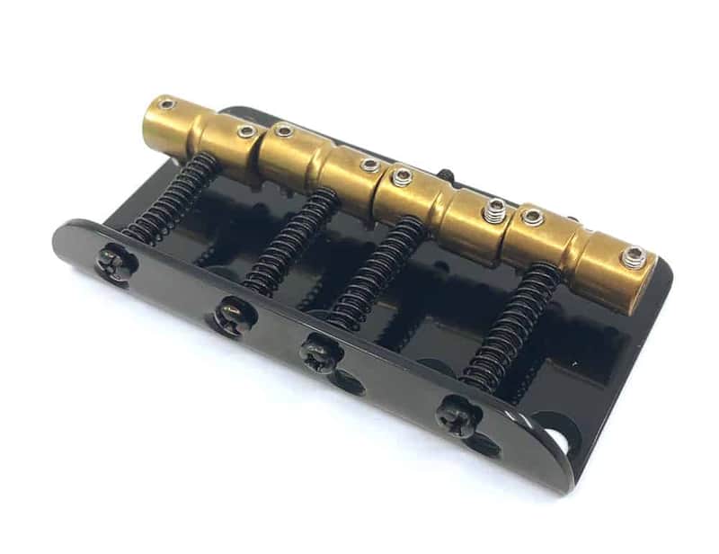 Wilkinson 4 String Vintage Style Bass Bridge - Black---black image 1