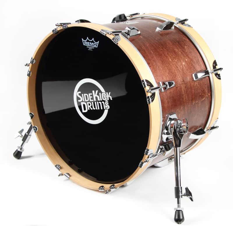 Side Kick Drums Bass Drum 10" x 20" Travel Bass Drum Red Mahogany image 1