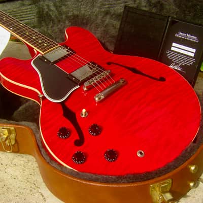 ♚ GEM !♚ 2013 Gibson ES-335 Dot Figured LEFT HANDED ♚ CHERRY 'AAA' FLAME ♚ 60's Neck *Lefty image 8