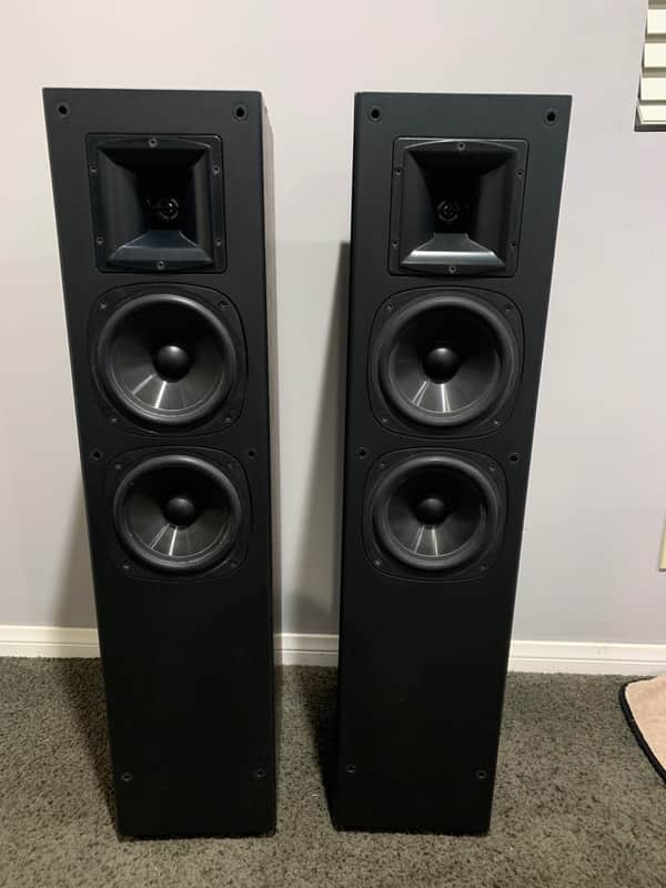 Klipsch Pair SF2 Black 3-Way Floorstanding Speakers - Tested and Working image 1