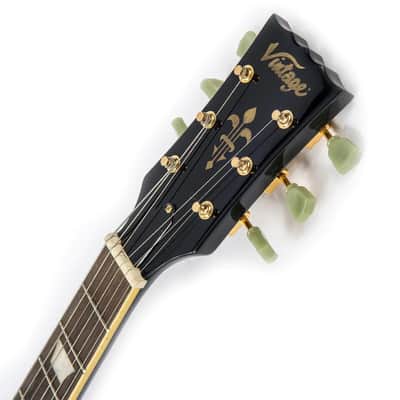 Vintage V100 Premium Full Size Electric Guitar | Boulevard Black | V100BB Limited Edition image 9