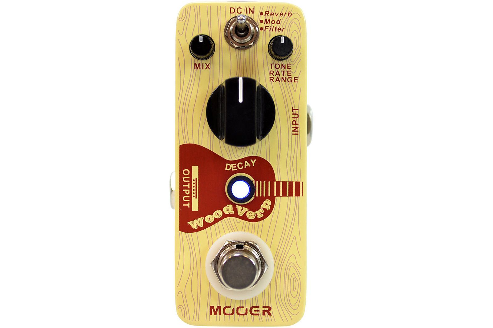 Mooer WoodVerb Pédale de réverbération pour guitare acoustique Pédale
