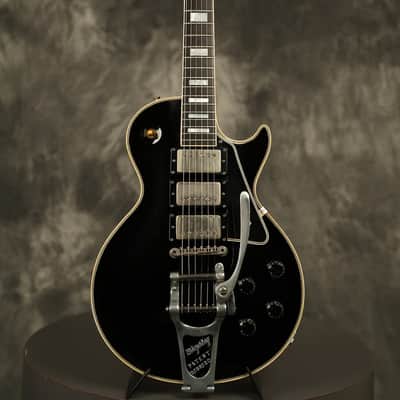 1957 Gibson Les Paul Custom Black w/original Bigsby + "Fretless Wonder" HANG TAG image 2