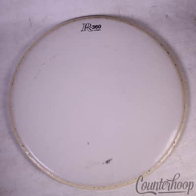 *Rogers 18" R360 Bass Drum Batter/Resonant Head Opaque White Bop USA Vintage 60s image 1