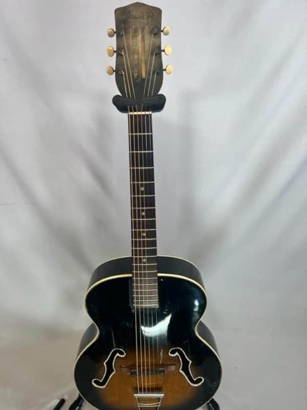 Vintage Harmony Broadway Archtop Guitar, Tobacco Burst, 1950s (Used) image 1