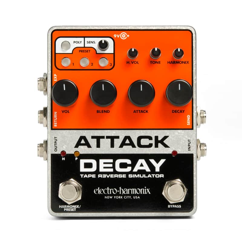 Electro-Harmonix Attack Decay Reverse Tape Simulator 2019 - Present - Orange / Black image 1