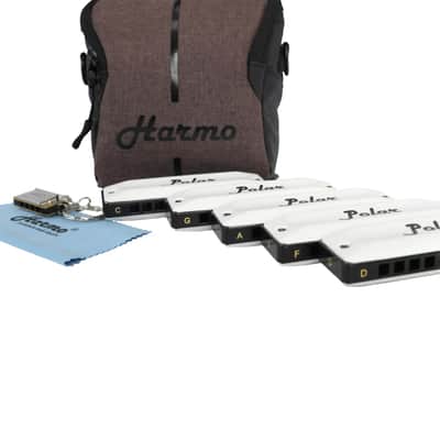 Harmo Polar pro pack set of 5 harmonica with gig bag and keychain harmonica image 4