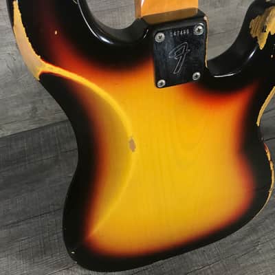 Fender Precision Bass 1966 Sunburst Lefty image 11