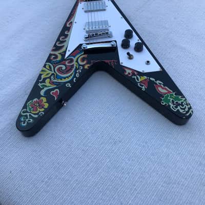 Electric Guitar V Style, Mahogany Body, Maple Neck, 22 Frets Rosewood Fingerboard, Custom Finish image 4
