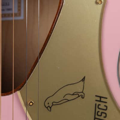 Gretsch G5021E Rancher Penguin Parlor Acoustic Electric Guitar Shell Pink image 4
