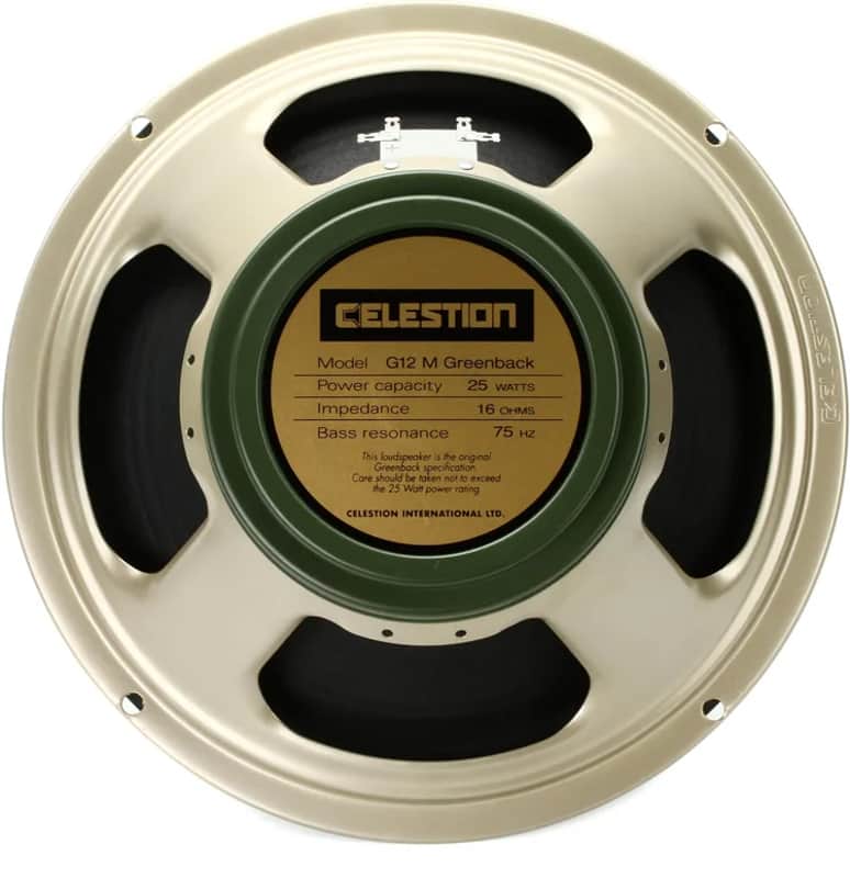 Celestion G12M Greenback 12" 25-Watt 8ohm Guitar Amp Speaker 2020s - White