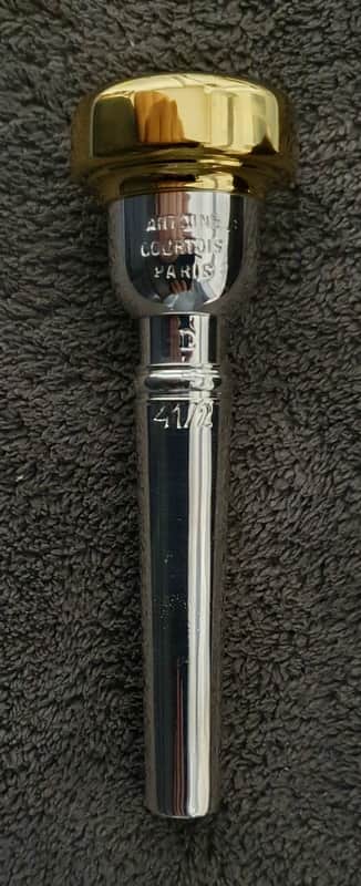 ANTOINE COURTOIS PARIS 4-1/2 D trumpet mouthpiece, 24K gold plated, OUTSTANDING! image 1