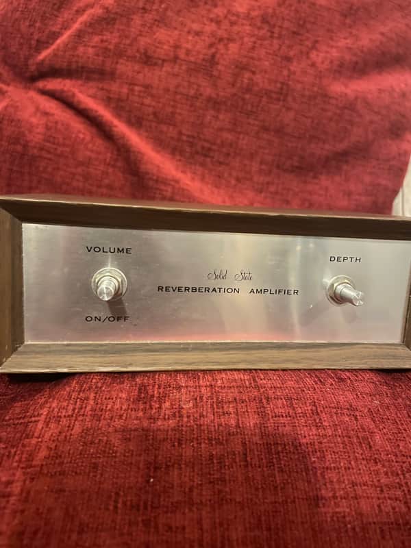 Vintage Solid State Spring Reverb 1970 - Wooden Brown and Silver (MIJ) image 1