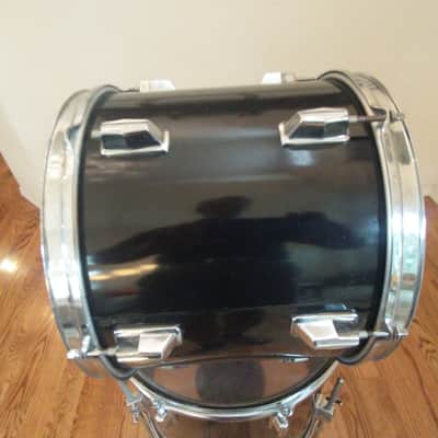 Pearl Vintage 13 round x 11 rack tom gloss black very clean image 5