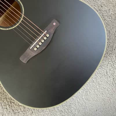 Black Left Handed Acoustic Guitar, Spruce Plywood Top Body, Mahogany Neck image 12