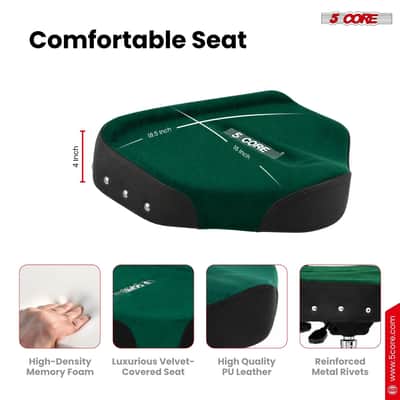 5 Core Drum Throne w Backrest 4" Padded Stool Airlift Adjustable Drummer Chair image 2