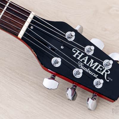 1982 Hamer USA Sunburst Special Double Cut Flame Top Custom Order w/ Lollar P-90s, Case image 4