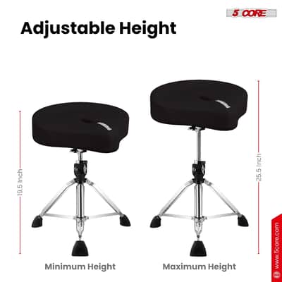 5 Core Drum Throne w 4.5" Padded Stool Adjustable Drummer Chair image 5