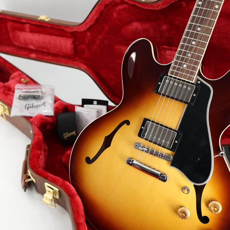Gibson ES-335 50s Semi-Hollow Guitar w/ Hardshell Case - Vintage Tobacco Burst image 1