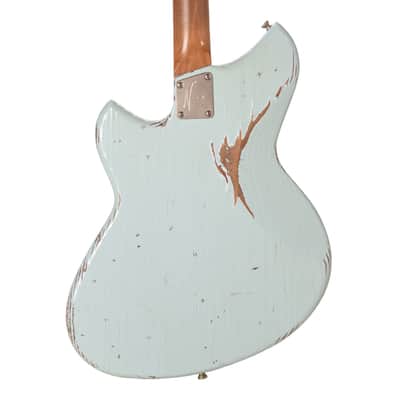 Novo Serus J Sonic Blue Medium Distress w/ Lollar 50's Wind P-90 Pickups (Serial #26819) image 3