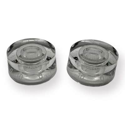 AxLabs Speed Knobs (2), Clear w/ White Font