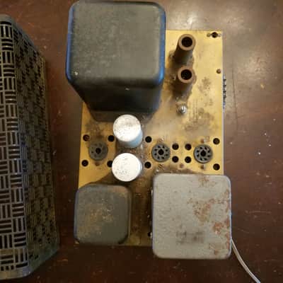Heathkit W-5M Monoblock KT66 25 Watt Tube Power Amplifier and Cage 1959 Gold and Black image 4