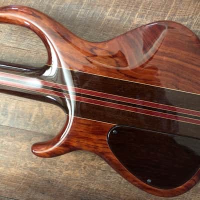 Tobias Signature 5 String Bass. 1990 Catalog Bass. Unique 1 of a Kind. Bubinga-Wenge image 3