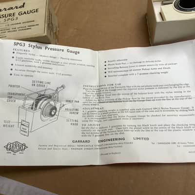 Garrard Model SPG3 Stylus Pressure Gauge, in Box, Made in England image 10