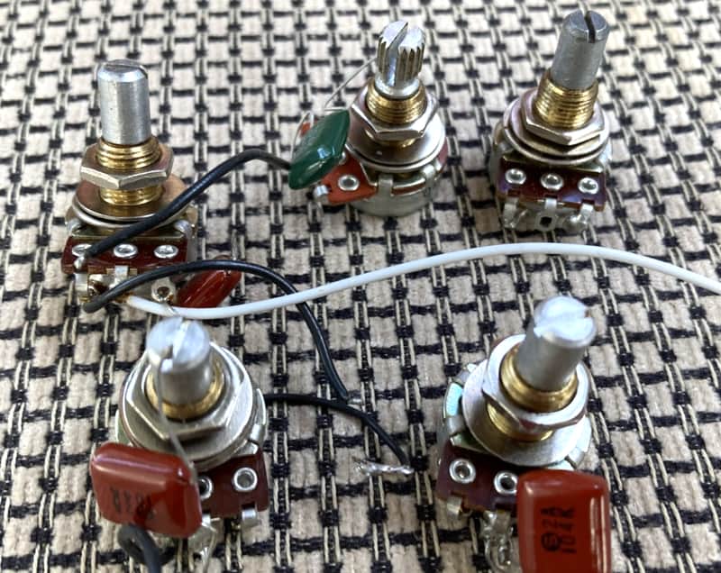 Genuine EMG Parts~ Five Volume & Tone Pots, 25k, Dime-Size image 1