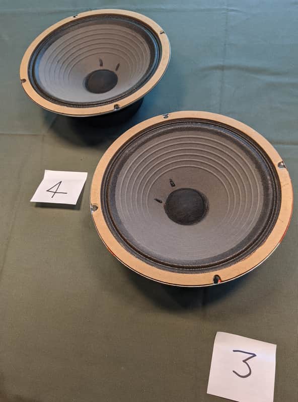 Pair #2 of Vintage 1970s Celestion Made in UK G10S T2348 (10" Guitar Speakers - 25w) image 1