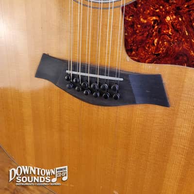 1992 Taylor 555 12-String Jumbo Acoustic/Electric Guitar with Taylor Hard Case - Natural, 5lbs 8oz, NEW BRIDGE image 5