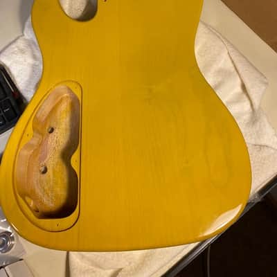 Warmoth  Custom Tele Bass Body 2022 - Butterscotch and Hardware image 2