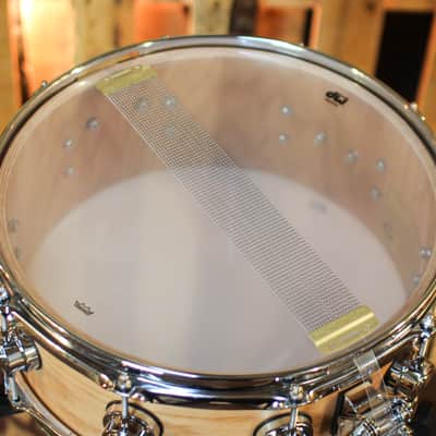 DW 5.5x14 Collector's Pure Oak HVLT Natural Hard Satin Snare Drum - SO#1424763 image 5