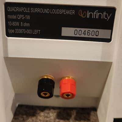 Infinity Infinity Quadrapole QPS-1W Surround Speakers 1989 - White plastic image 5