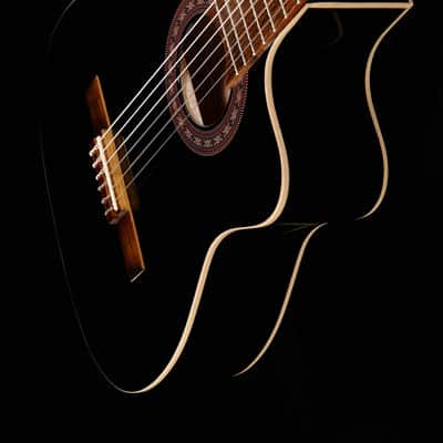 Folk Instruments CE 4/4 Guitar Black with Fishman Pickup image 10