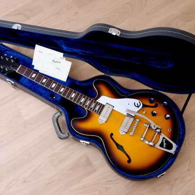 1998 Epiphone Elitist '64 Casino Sunburst Near Mint w/ Bigsby & Case, Japan Terada, McCartney Spec image 18