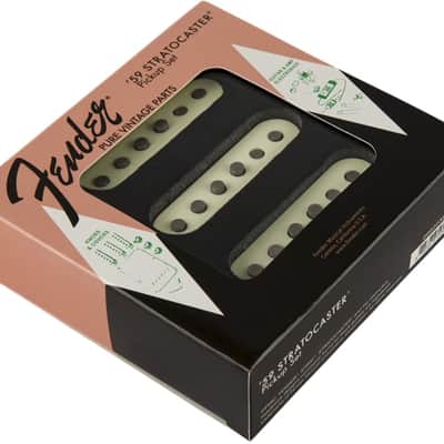 FENDER - Pure Vintage 59 Strat Pickup Set  Vintage White (3) - 0992236000 image 1