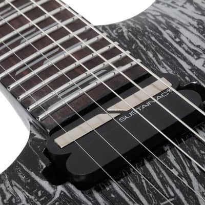 Schecter 1466 Left handed C-1 FR S Floyd Rose Electric Guitar, Ebony Board, Silver Mountain image 7