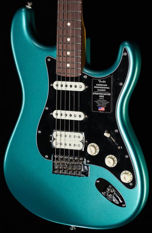 Fender American Professional Classic Stratocaster HSS Rosewood Fingerboard Faded Sherwood Green Metallic (615) image 1
