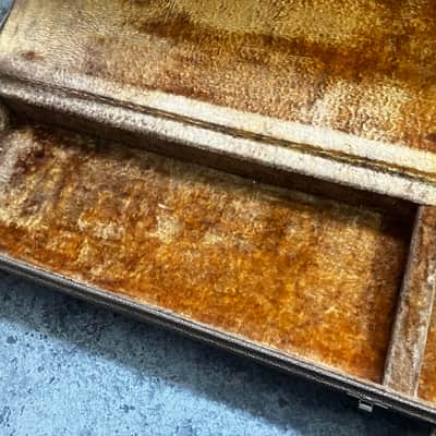 Fender Jazzmaster 1960-1961 original brown tolex case burnt gold orange plush GREAT CONDITION Vintage PRE-CBS image 13