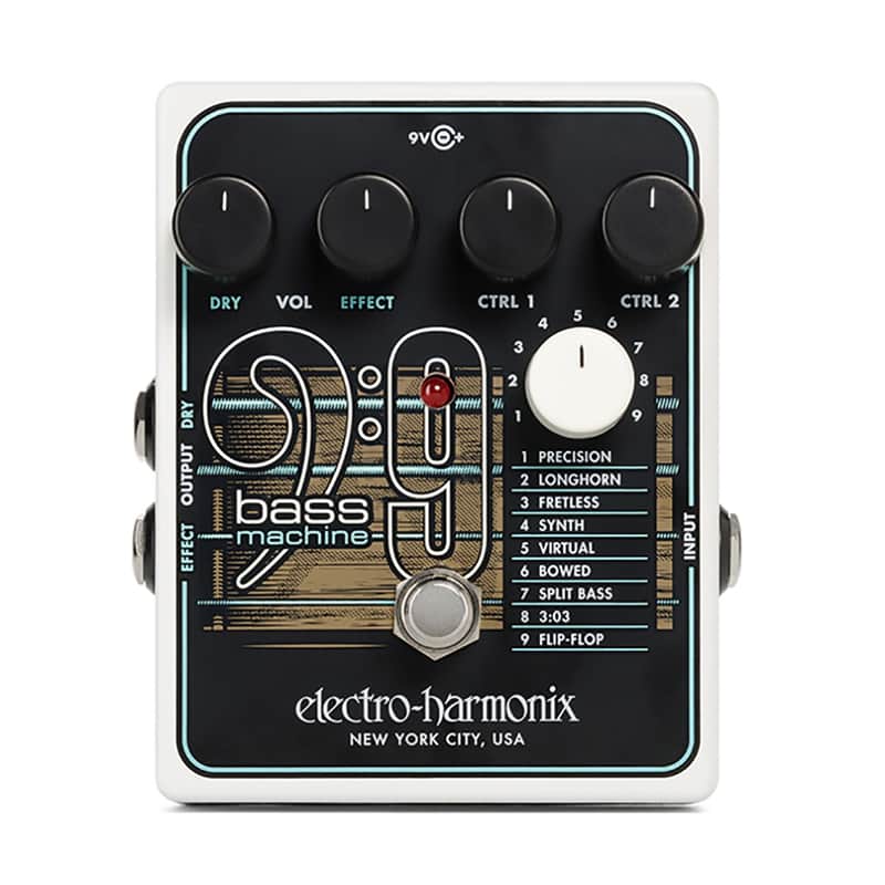 Mint EHX Electro Harmonix BASS9 Bass Machine Guitar Effects Pedal image 1
