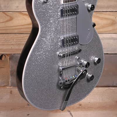Gretsch G5230T Electromatic Sparkle Jet FT Single-Cut Electric Guitar Silver Sparkle w/ Bigsby image 2
