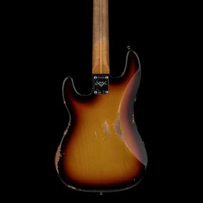 Fender Custom Shop Empire 58 Precision Bass Heavy Relic - Faded Aged Chocolate 3-Color Sunburst #87001 image 4